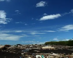 Sumergido en basura