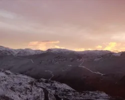 Atardecer en la nieve