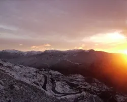 Atardecer en la nieve