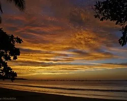 al atardecer...