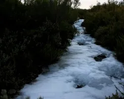 Un arroyo de hielo