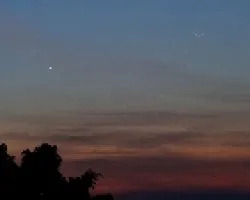 luna y venus al amanecer