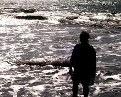 Atardecer en el mar.