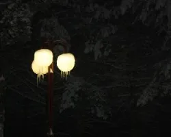 Luz, hielo, nieve y noche