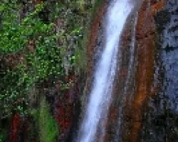 Catarata roja y blanca
