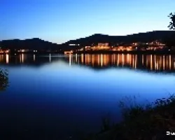 Atardecer sobre el río Sil