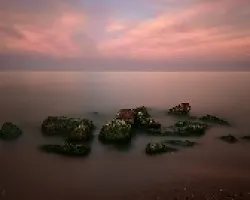 Celeste, rosa ... y un poco de verde.