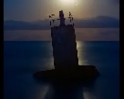 A la luz de la luna.