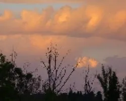 nubes al atardecer