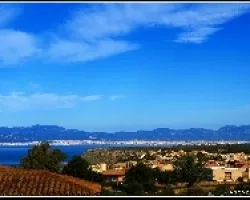 Paisaje sobre la Bahía de Palma y la sierra de tramuntana.
