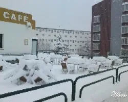 Sillas bajo la nieve