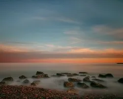 Atardecer enb mi playa.