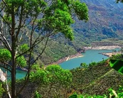 Vista de donde empieza el embalse de agua