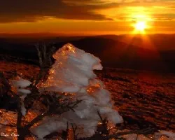 Atardecer en la nieve